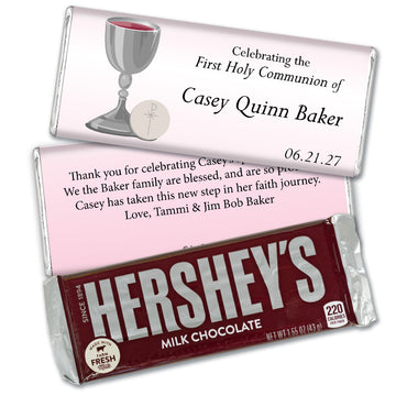 Communion Personalized Hershey's Milk Chocolate Bar Classic Cross