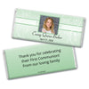 Communion Personalized Chocolate Bar Wrappers Photo, Cross & Scroll