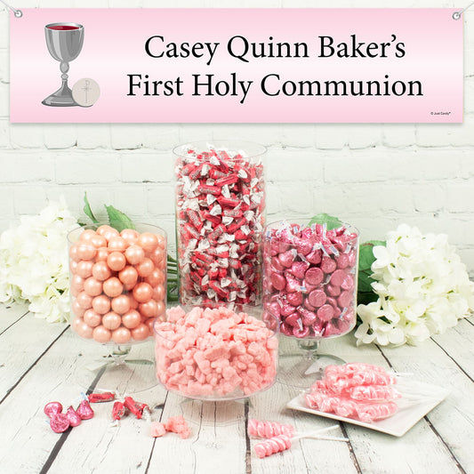 Personalized Girl First Communion Chalice Deluxe Candy Buffet