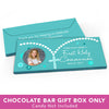Deluxe Personalized First Communion Roserary Photo Candy Bar Favor Box