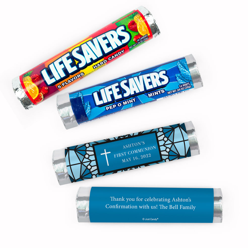 Communion Roll Personalized Communion Stained Glass Lifesavers Rolls (20 Rolls) – Just ...