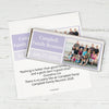 Family Reunion Personalized Chocolate Bar Wrappers Photo and Date