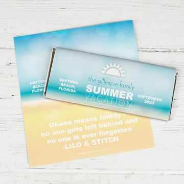 Family Reunion Personalized Chocolate Bar Wrappers Ohana