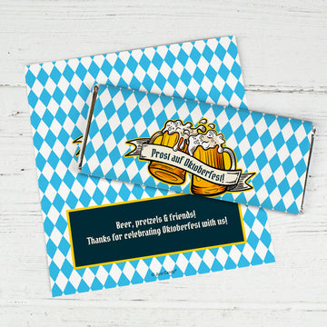 Personalized Oktoberfest Standard Chocolate Bar Wrappers Only