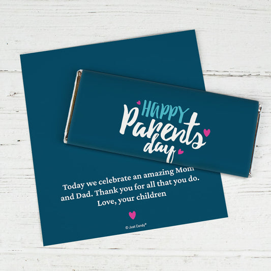 Personalized Happy Parents Day Chocolate Bar Wrappers Only