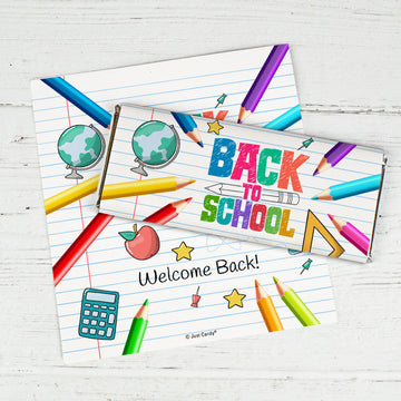 Personalized Back to School Chocolate Bar Wrappers