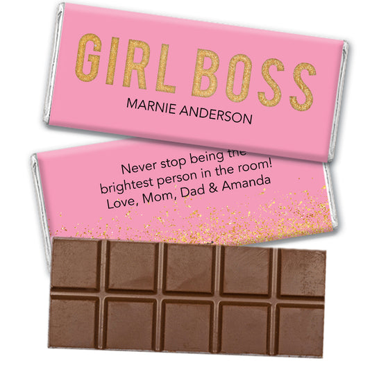 Personalized Girl Boss Hershey's Milk Chocolate Bar & Wrapper