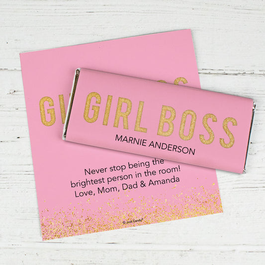 Personalized Girl Boss Chocolate Bar Wrappers