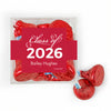 Personalized Graduation Class of JUST CANDY favor cube with Hershey's Kisses