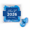 Personalized Graduation Class of JUST CANDY favor cube with Hershey's Kisses