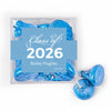 Personalized Graduation Class of JUST CANDY favor cube with Hershey's Kisses