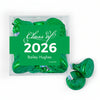 Personalized Graduation Class of JUST CANDY favor cube with Hershey's Kisses