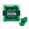 Personalized Graduation Class of JUST CANDY favor cube with Hershey's Kisses