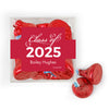 Personalized Graduation Class of JUST CANDY® favor cube with Hershey's Kisses