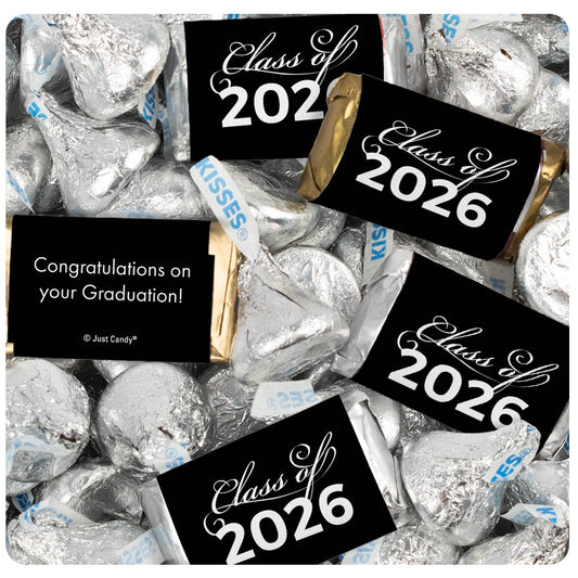 Black Graduation Candy Hershey's Kisses & Hershey's Miniatures for Party Favors