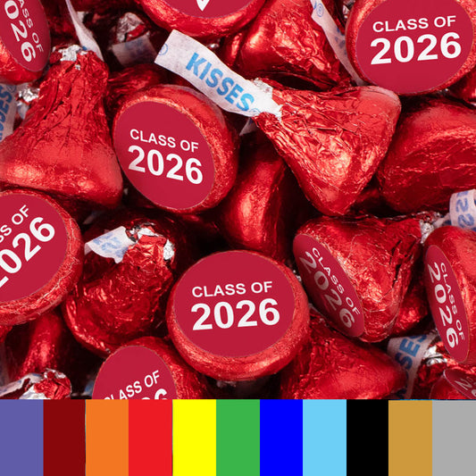 Assembled Graduation Class of Hershey's Kisses Candy - All Colors 13.6oz Bag 85ct