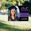 Personalized Graduation Yard Sign and Stake Class of with Photo