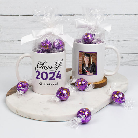 Personalized Graduation 11oz Mug with Lindor Truffles - Add Your Photo
