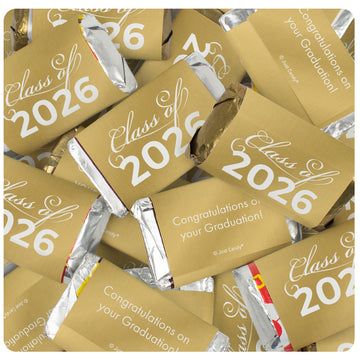 Gold Graduation Candy - Class Of Wrapped Hershey's Miniatures