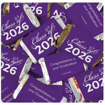 Purple Graduation Candy - Class Of Wrapped Hershey's Miniatures