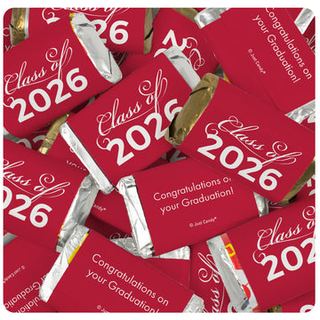 Red Graduation Candy - Class Of Wrapped Hershey's Miniatures