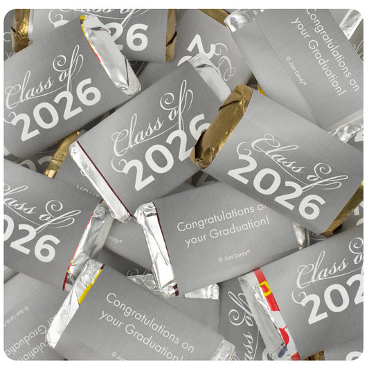 Silver Graduation Candy - Class Of Wrapped Hershey's Miniatures