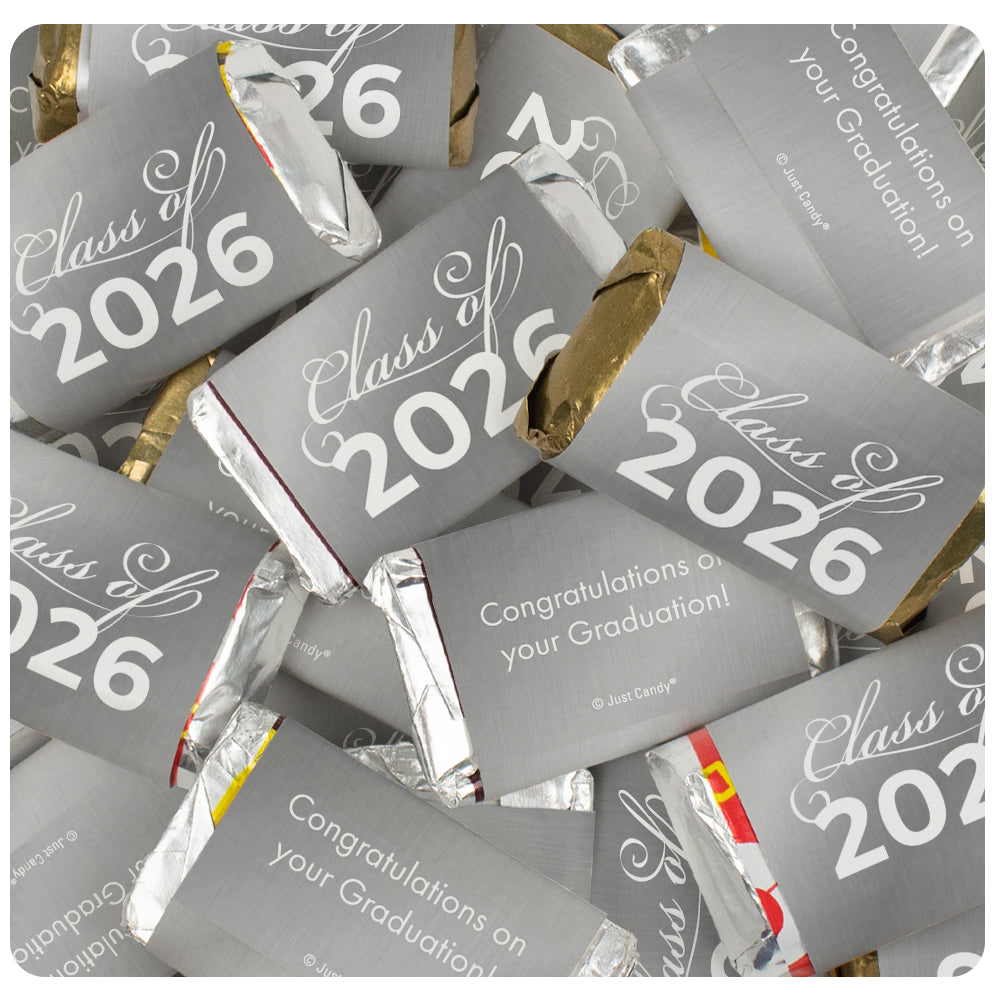 Silver Graduation Candy - Class Of Wrapped Hershey's Miniatures – Just ...