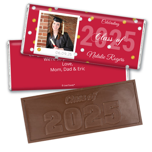 Graduation Personalized Chocolate Bar Polaroid Photo Confetti