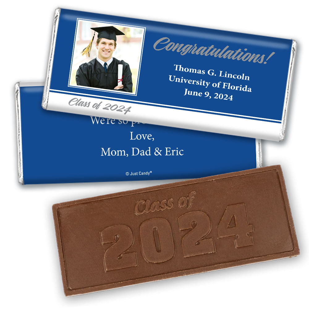 Graduation Personalized Embossed Chocolate Bar Congratulations Photo ...