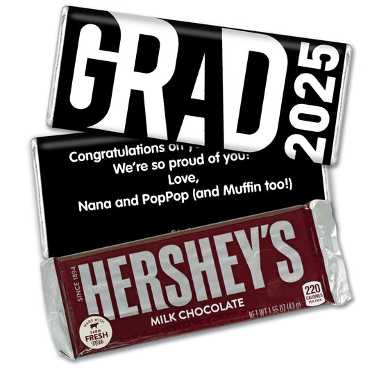 Graduation Personalized Hershey's Milk Chocolate Bar "Grad" and Year