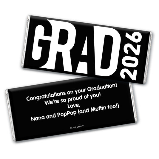 Graduation Personalized Hershey's Milk Chocolate Bar "Grad" and Year