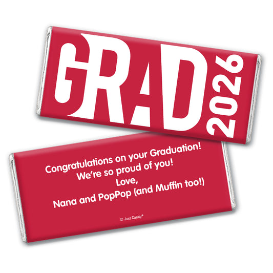 Graduation Personalized Hershey's Milk Chocolate Bar "Grad" and Year