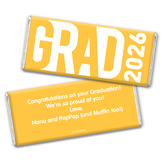 Graduation Personalized Hershey's Milk Chocolate Bar "Grad" and Year