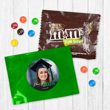 Personalized Green Graduation Class of with Photo Milk Chocolate M&Ms