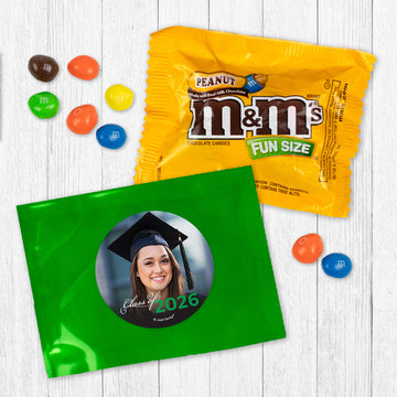 Personalized Graduation Class of with Photo Candy Favor Bag - M&Ms or Skittles