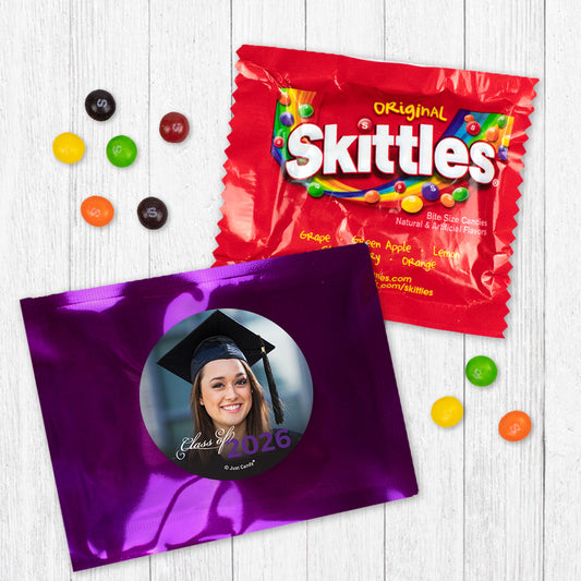 Personalized Graduation Class of with Photo Candy Favor Bag - M&Ms or Skittles