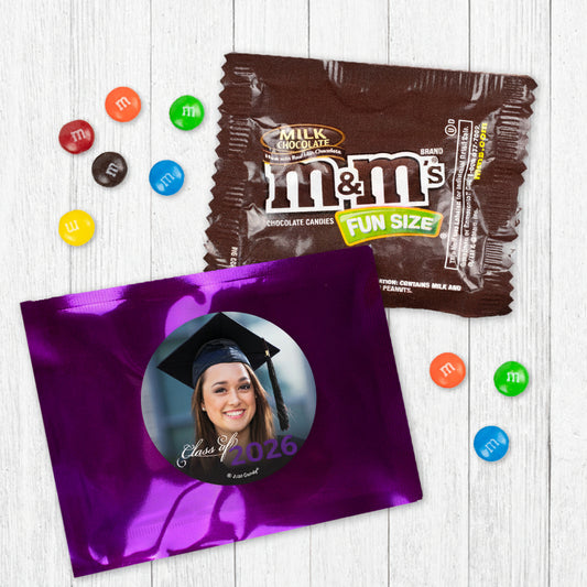 Personalized Purple Graduation Class of with Photo Milk Chocolate M&Ms