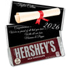 Red Graduation Personalized Hershey's Milk Chocolate Bar Diploma