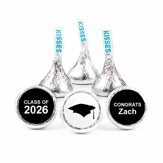 Personalized Black Graduation Cap Hershey's Kisses