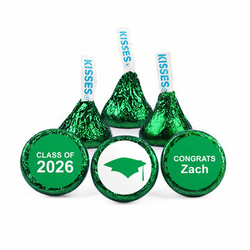 Personalized Green Graduation Cap Hershey's Kisses