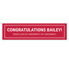 Personalized Solid Color Red Graduation 5 Ft. Banner