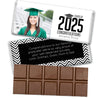Personalized Graduation Chevron Grad Belgian Chocolate Bar & Wrapper