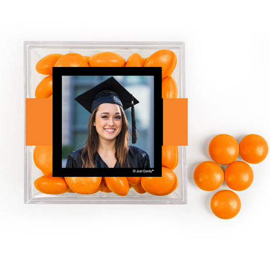 Personalized Graduation JUST CANDY® favor cube with Just Candy Milk Chocolate Minis