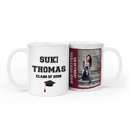 Personalized Graduation Coffee Mugs with Photo (11oz)