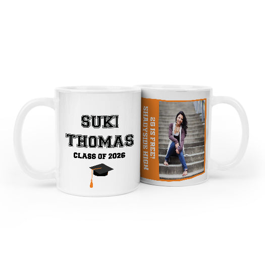 Personalized Graduation Coffee Mugs with Photo (11oz)