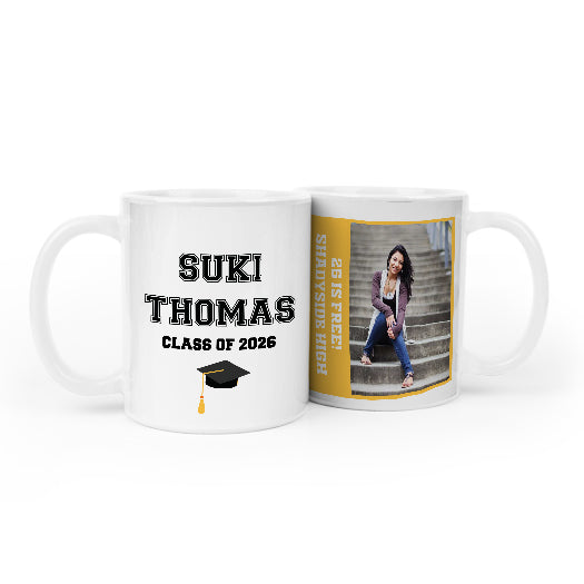Personalized Graduation Coffee Mugs with Photo (11oz)