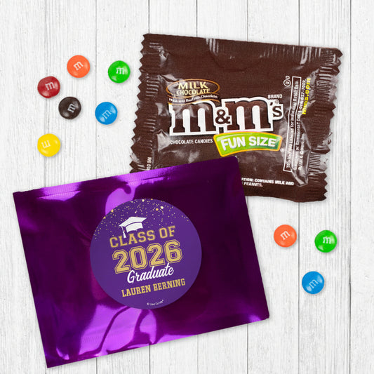 Personalized Graduation Celebration Candy Favor Bag - M&Ms or Skittles