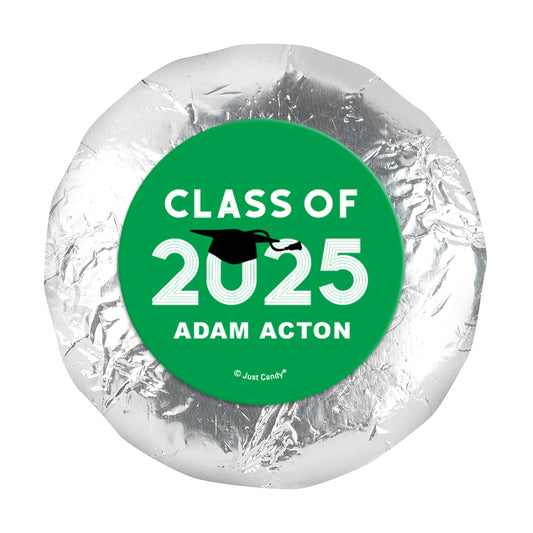Personalized Graduation Grad Cap 1.25" Stickers (48 Stickers)