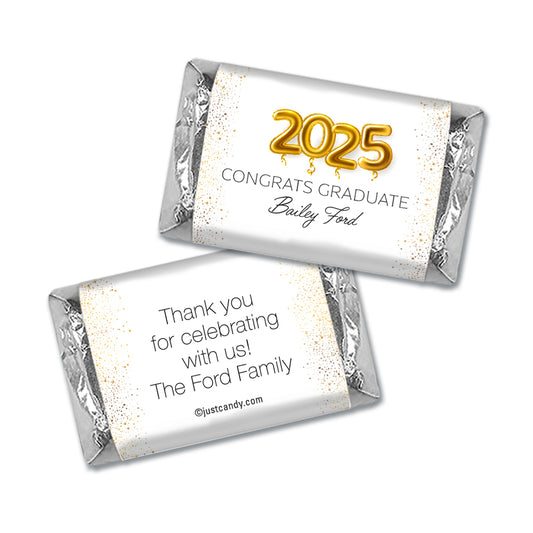 Personalized Congrats Graduate Golden Balloons Hershey's Miniatures
