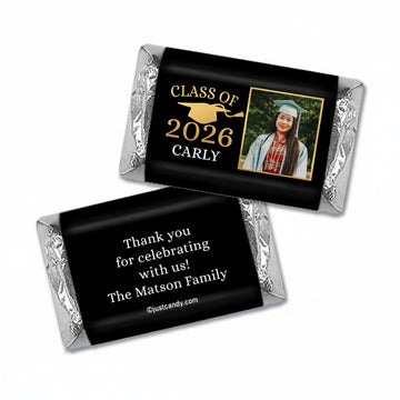 Personalized Golden Graduation Cap Hershey's Miniatures